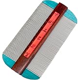 Vivificenca Metal Fine Combs for Ticks Professional Oriental Handmade Durable Lice Comb Removal Lice and Nits Eggs/Head Dandruff/Flea Brush Comb for Lice,Stury, Useful, Safe, Reused, Easy to Clean