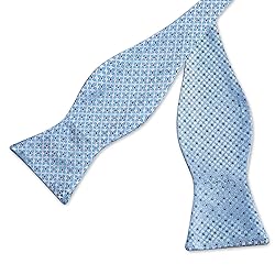 DiBanGu Light Blue Bow Ties for Men Self Tie Bow