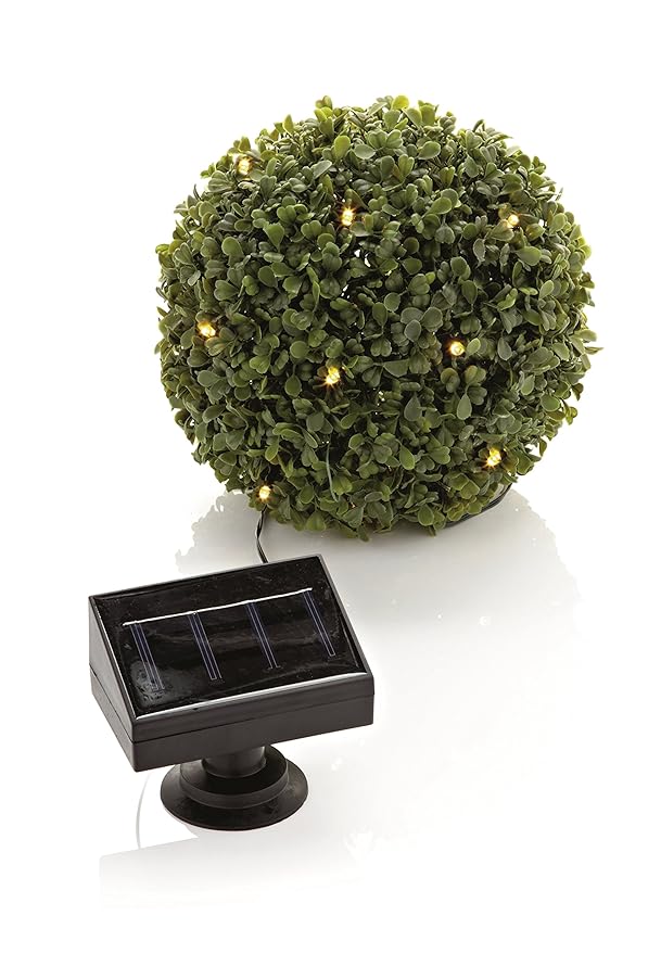 Premier Decorations BS141638 24 cm Topiary Ball with 20 Warm White LEDs