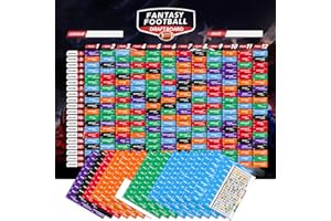 ALINETEFF Fantasy Football Draft Board 2023-2024 Kit - 2023 Season XL Fantasy Football Draft Board 3.2 x 2.66 Feet- 500+ Player Stickers - 12 Team x 20 Rounds