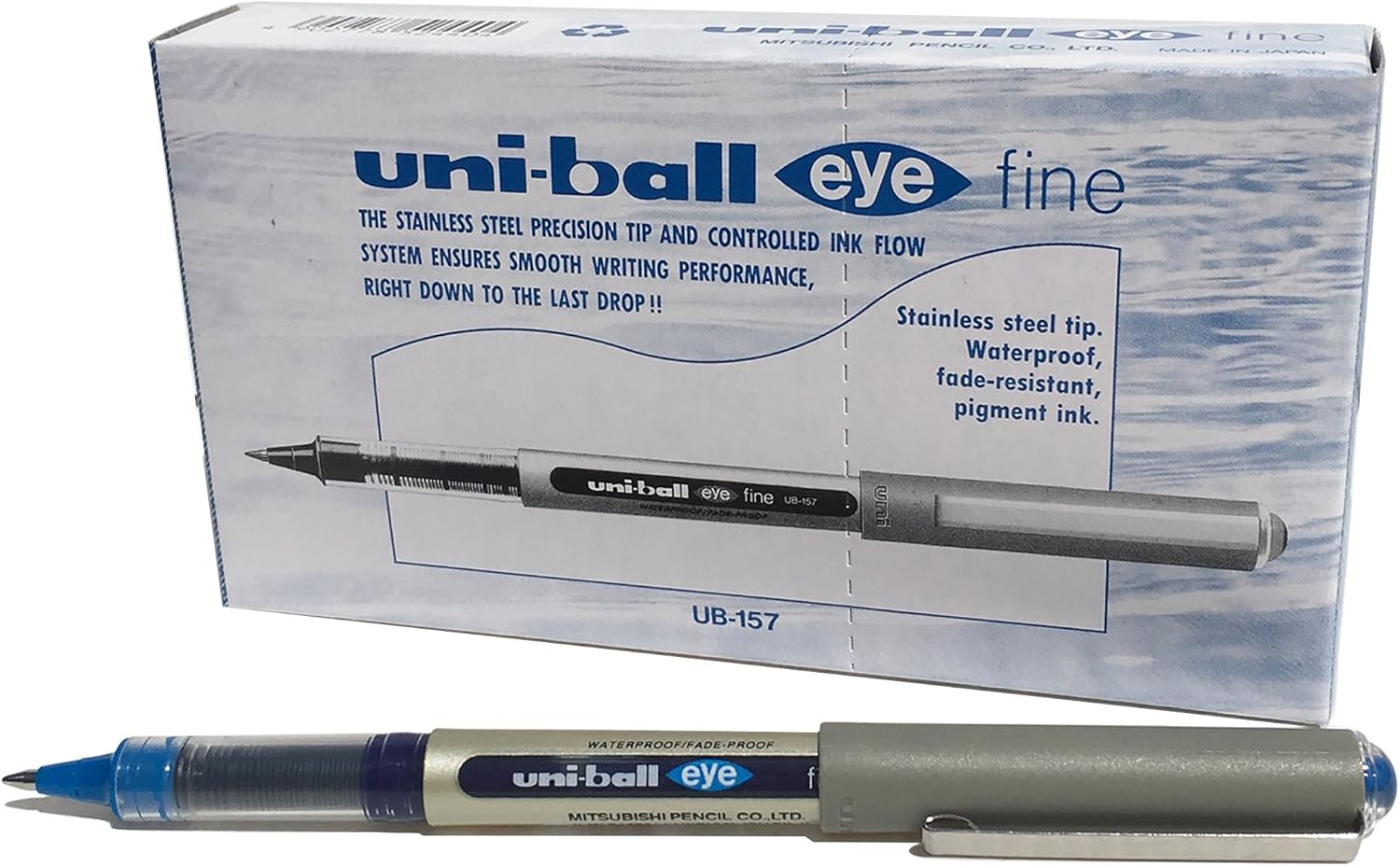 Uniball Eye fine Roller pen Blue Pack of 12 Buy Online at Best Price