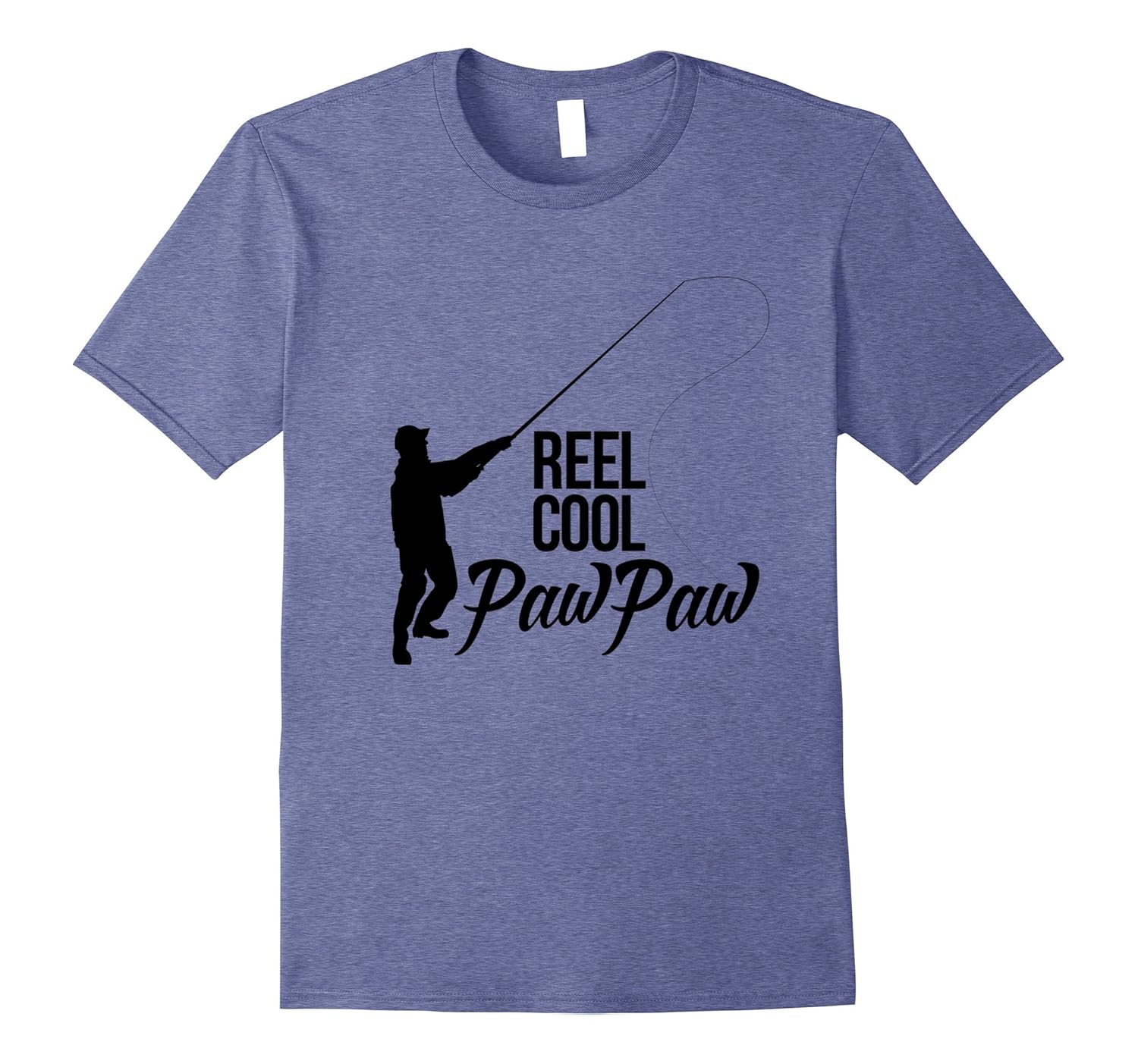 Mens Reel Cool Paw Paw TShirt Fathers Day Fisherman Bait Hook Rod-anz