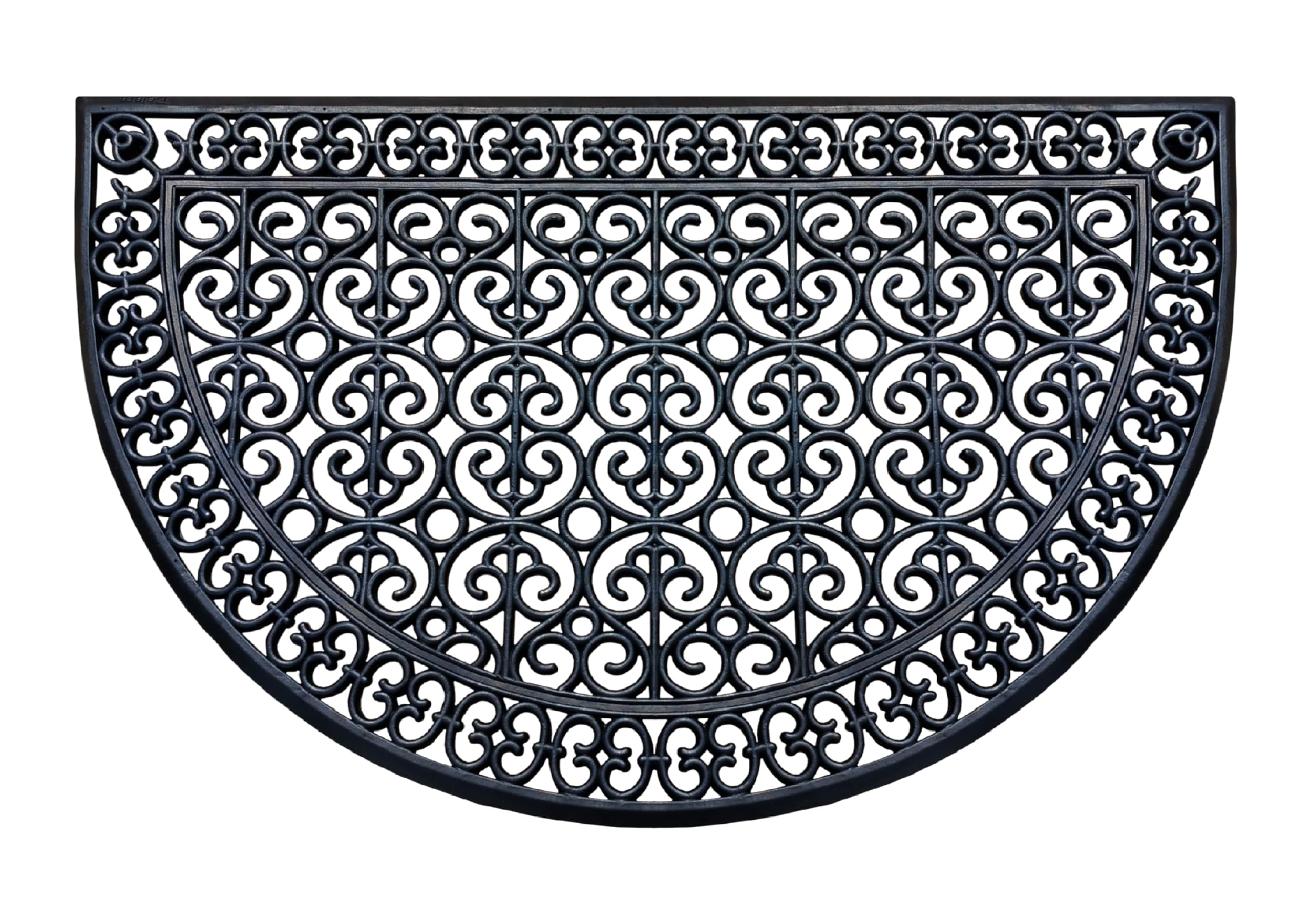 A1HC Large Doormat, Natural Rubber, 30 in x 48 in, Ideal for an entryway, Dirt Shoe Scraper, Heavy Duty Door Mat for Indoor Outdoor use, Mats for Entry, Patio, Garden Mats Image