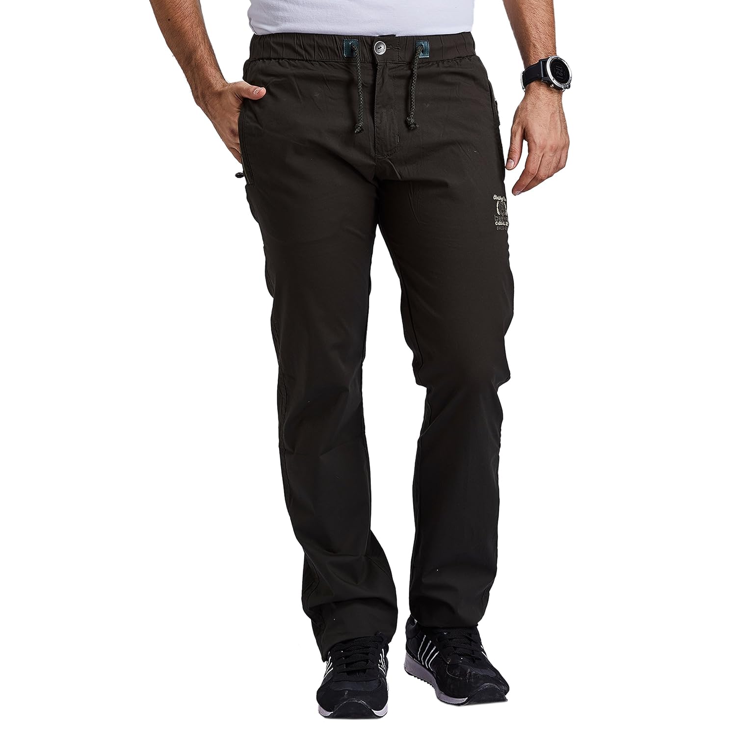 beevee men olive elasticated pyjamas with drawstring