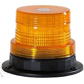 Buyers Products SL501A LED Beacon Light, 5" x 4", 10" Auxillary Cable Lead, Magnetic &amp; Permanent Mount, Strobe Lights for Trucks, Emergency Lights for Vehicles