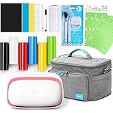 Likcut Vinyl Cutter Machine Creator Bundle with Carrying Case & Accessories, User-Friendly Sticker Maker Set, Portable Vinyl 