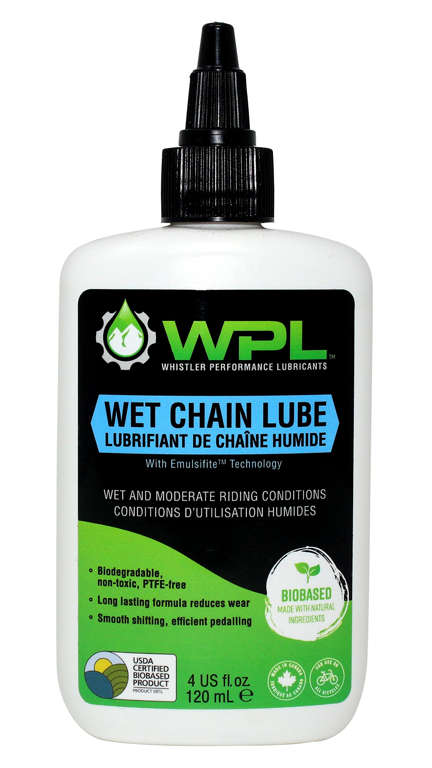 WPL Wet Chain Lube 120ml - Premium Bike Chain Lube for Mountain Bikes and Road Bikes - For Pedal Efficiency and Long Lasting Performance
