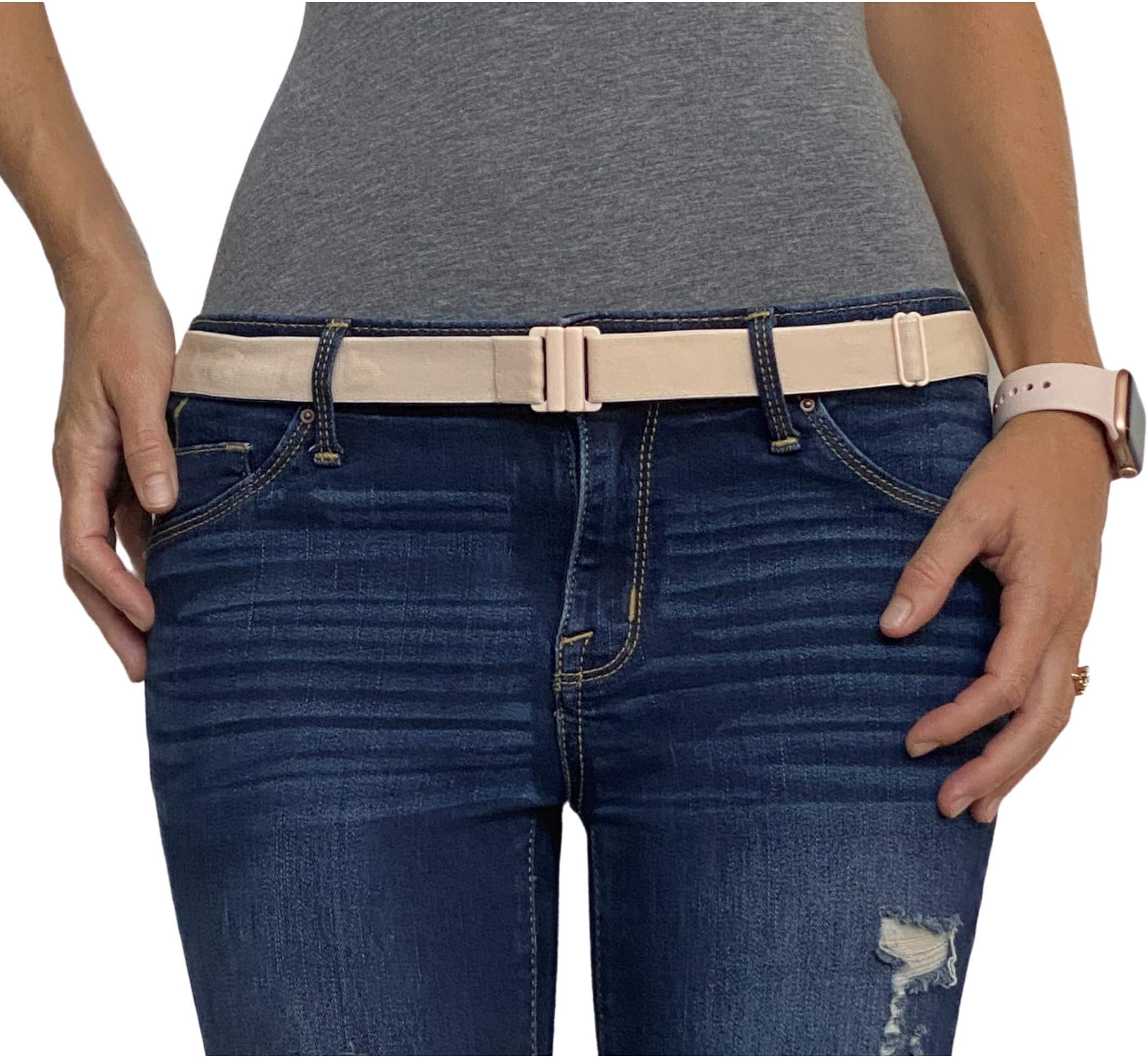 TIGHTS UPAdjustable Stretch Elastic Belt Women - No Show Flat Buckle Ladies Belts - Non- Slip Backing | Belts for Women