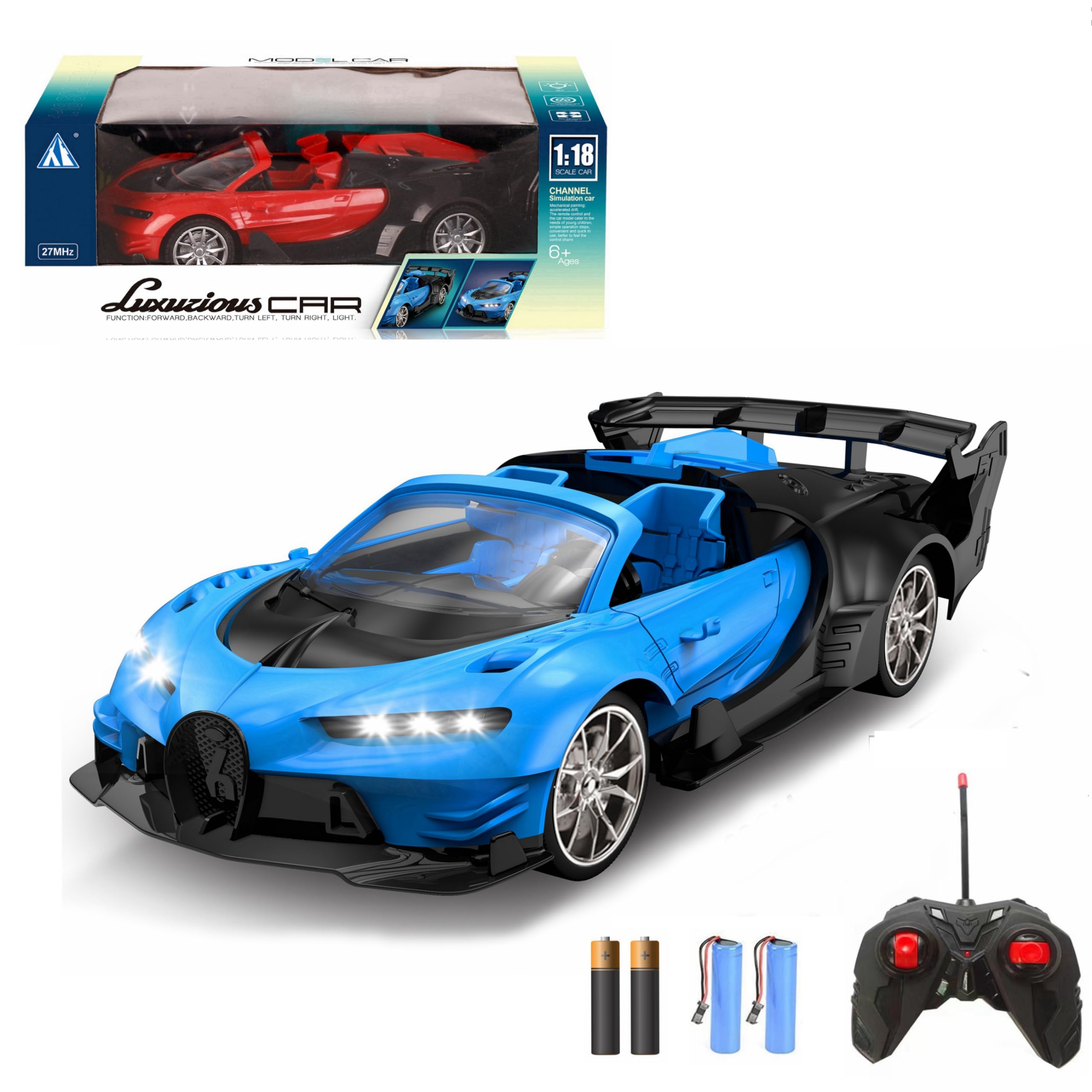 Photo 1 of chxingfeng RC Sports Roadster - 1/16 Blue Electric Sport Remote Control Car,RC Model Toy for Kids Aged 4-12