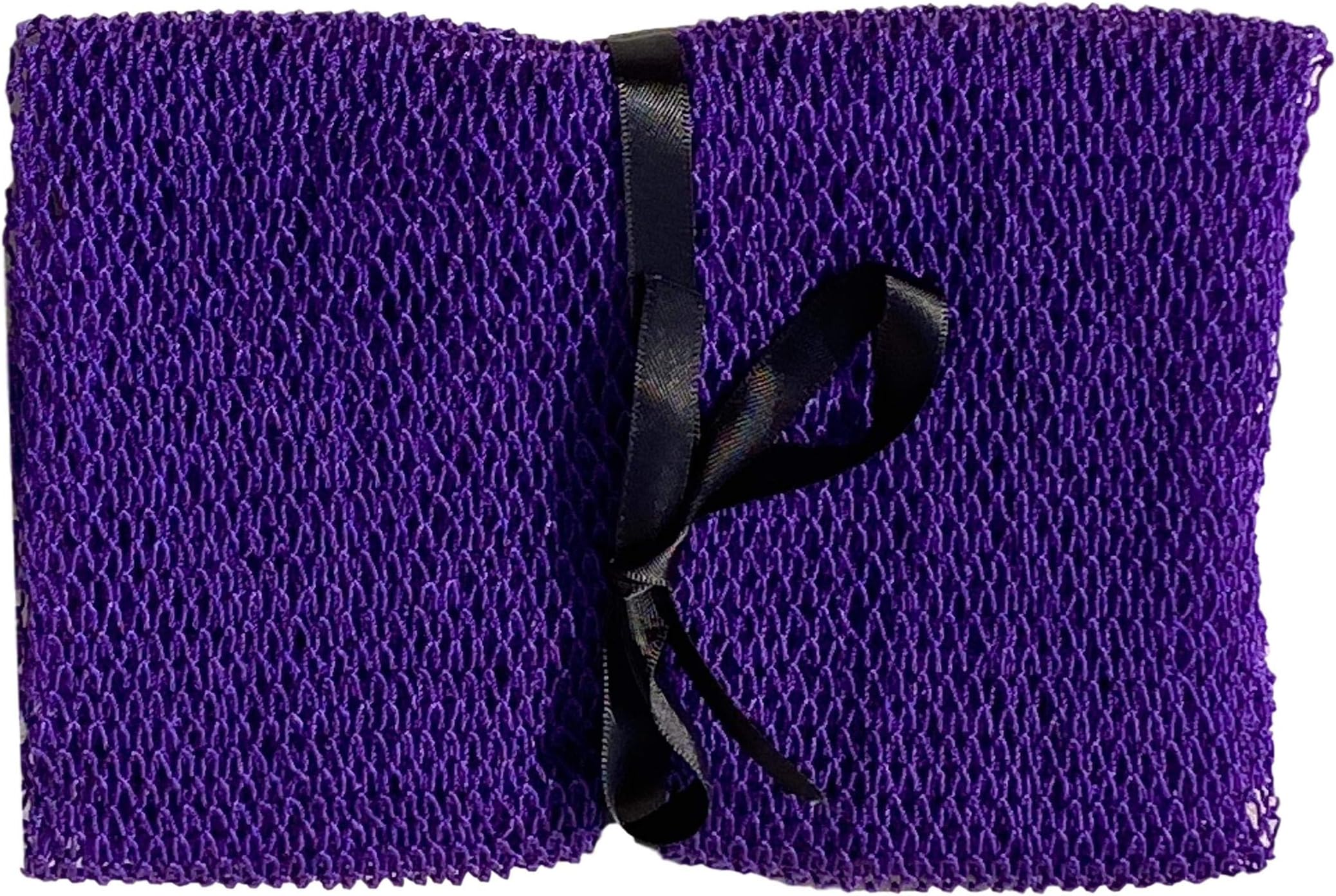 Nature by EJN - Net Bath Sponge, Long, Skin Exfoliation, African, Porous (49", Purple)