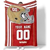 ANTKING Blanket Gifts for Men Women Boy Throw Blanket Custom Name and Number