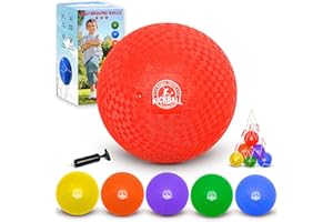 COAMZPARTY 8.5 Inch Kickball Set, Dodgeballs 6 Pack,12 Pack,Playground Balls for Kids&Adults, Bouncy Balls Includes Pump and Storage Bag, Handball for Outdoor & Indoor Games, Boys and Girls Gift with Gift Box