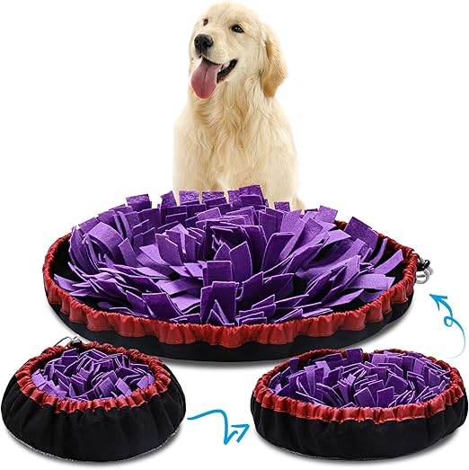 HomeMall Adjustable Snuffle mat for Dogs, Dog Puzzle Toys, Feeding Mat