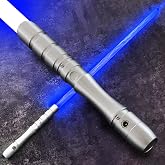 YDDSABER 38.2 Inch Dueling Lightsaber,FX LED Light Saber,Metal Hilt,Replaceable Blade,4 Modes Sounds,Blaster,Rechargeable,Age 6 7 8 9 10 11 12 13 14 Kids Toys,Cosplay,Brithday Gift(Blue)
