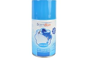 ScentBon 7202 Automatic Spray Refill Air Freshener Metered Aerosol Can (12, Blue - Fresh Linen Scent)