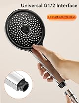 Magichome 5 Modes High Pressure Shower Head 120mm Wide Panel view 5