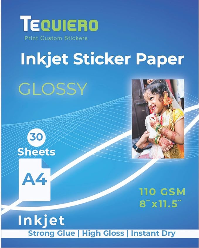 sticker glossy paper a4
