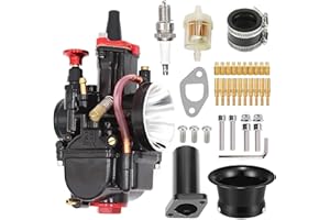MTRPARTS Predator 212 Carburetor - PWK 28mm Carburetor for Powersports - Upgraded 212 Predator Carburetor, Superior 196cc CT200U Mini Bike Carburetor (black)