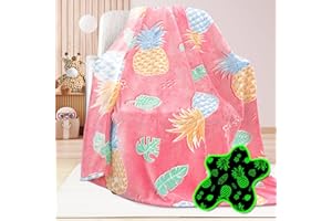 UOFON Pineapple Gifts Toys for Kids Boys Baby- Glow in The Dark Blanket Pineapple Presents for Birthday Christmas Halloween Valentine's Day Easter Age 12 3 4 5 6 7 8 9 10 Years Old Toddler