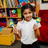 A-Star Wooden Multi Coloured Maracas Pair 22 cm Shaker Educational Rhythm view 4