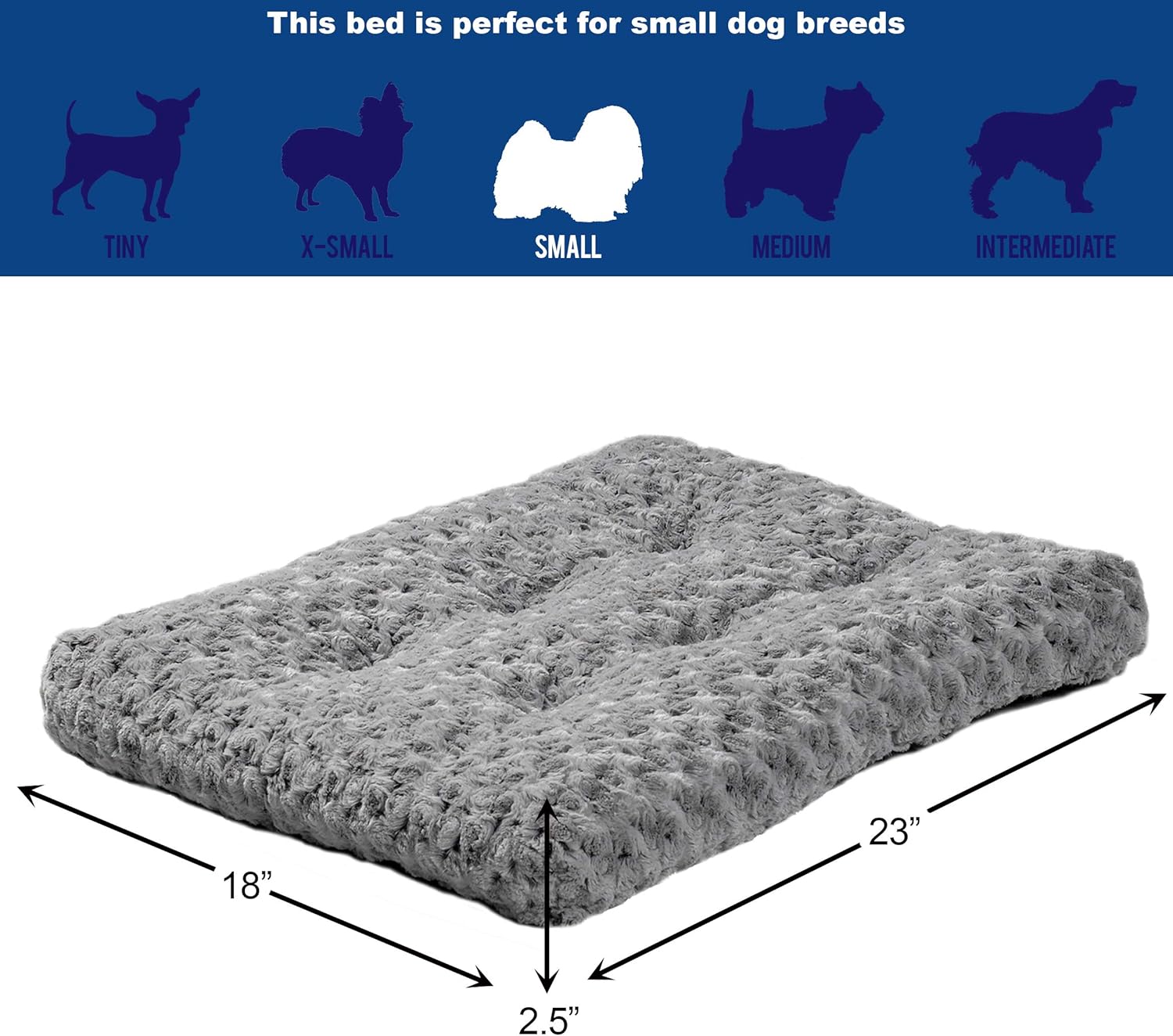 MidWest Homes for Pets Deluxe Dog Beds | Super Plush Dog & Cat Beds Ideal for Dog Crates | Machine Wash & Dryer Friendly, 1-Year Warranty : Pet Bed Mats : Pet Supplies