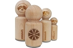 SNIGGLE SLOTH Citrus Lemon Orange Slice Sketch Rubber Stamp for Stamping Crafting Planners - 1-1/4 Inch Large