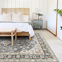 HILORUUG Washable Area Rug - 5x7 Bedroom Living