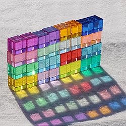 KOAICS Rainbow Crystal Acrylic Cubes Children