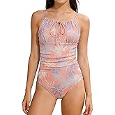 Glaoly Girls Swimsuit One Piece Quick Dry Beach Swimwear with Adjustable Strap Girls Bathing Suit 6-14 Years