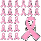 25/50/100/200 pieces pink ribbon pins breast cancer awareness enamel lapel pin for Women Pink Ribbon brooch Pins Pink Hope Ribbon Metal Medal for Charity Recognition, Public Event, Fundraiser, Survivor Movement
