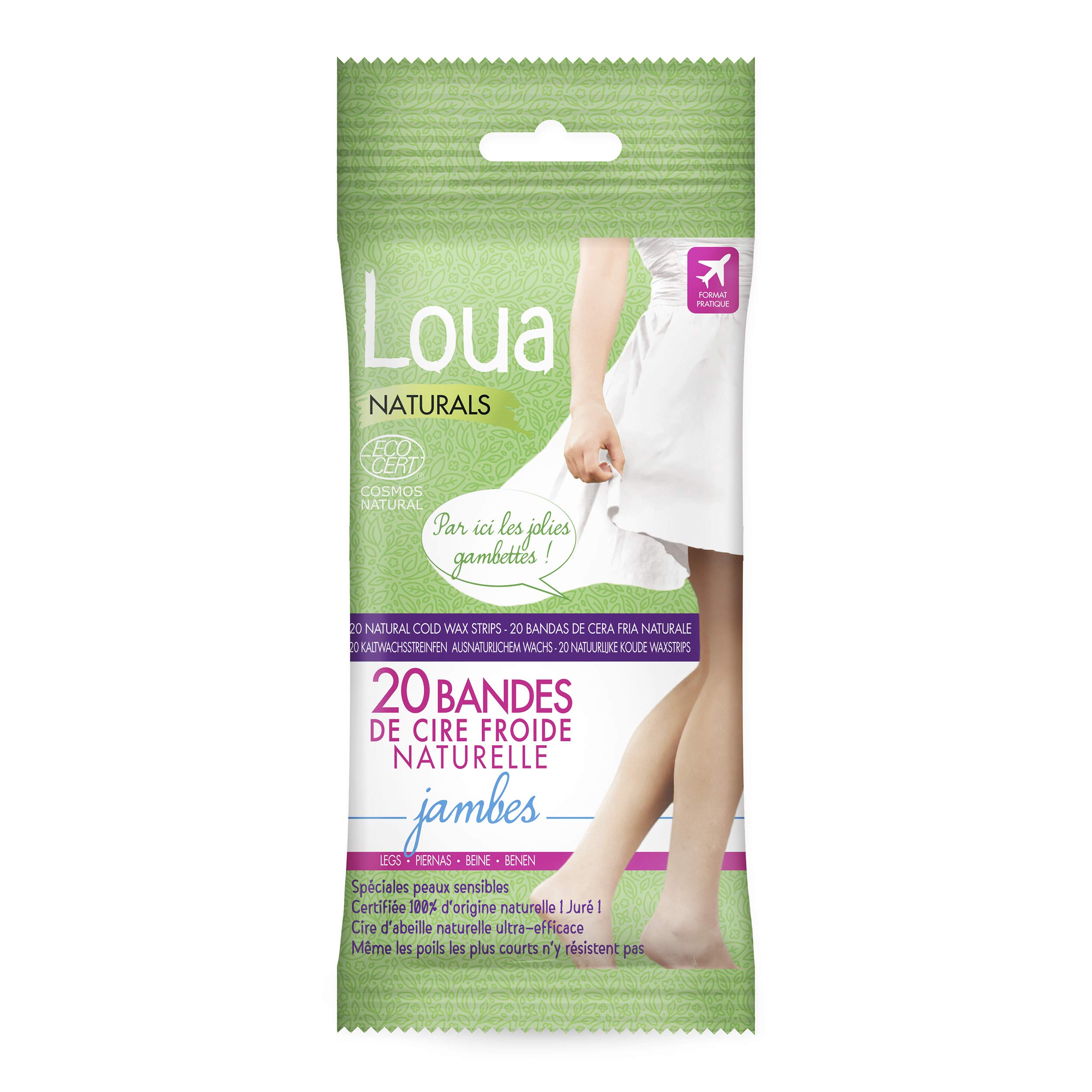 LOUA BIO BANDAS DEPILATORIAS PIERNAS 20 UNIDADES