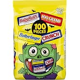 Butterfinger, CRUNCH, Baby Ruth &amp; 100 Grand Halloween Candy Bulk, 100 count