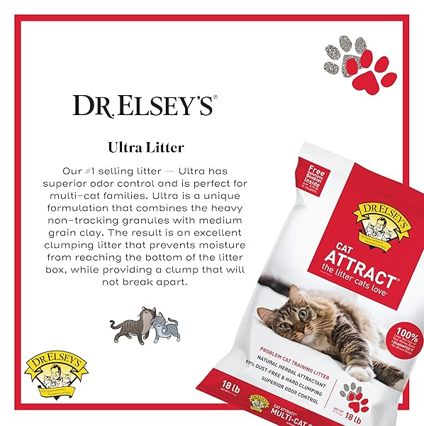 DR. ELSEY’S® CAT ATTRACT® CLUMPING CLAY CAT LITTER 18-LB. BAG
