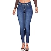 YMI Womens YMI Womens Basic 1-Button High-Rise Skinny Jean Made with Recycled Fibers
