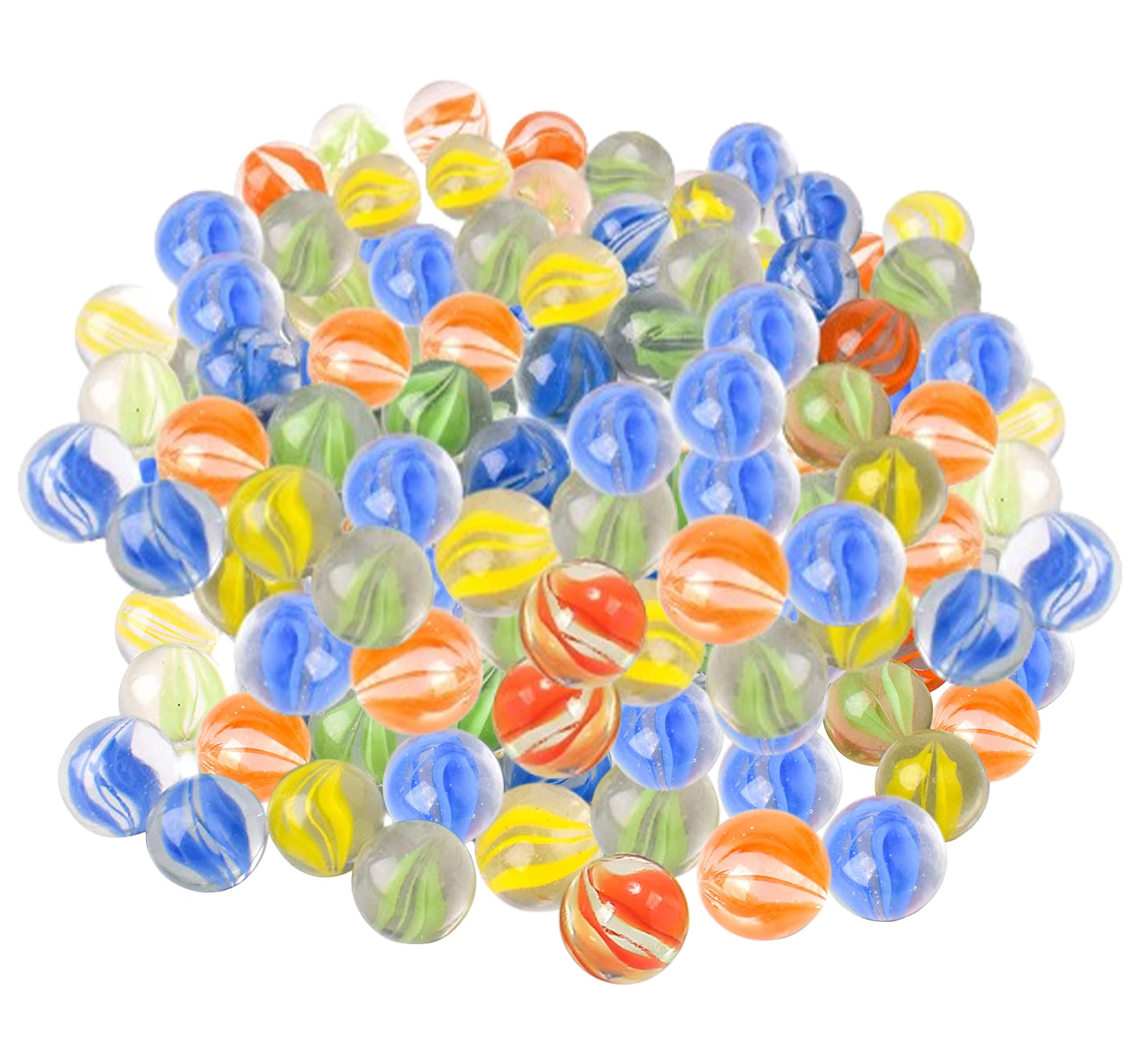 ARSUK Cat’s Eye Glass Marbles – 80 Pcs (455g, 15–16mm) – Colourful Decorative Marbles for Kids’ Games, Crafts, DIY Projects, Vase Fillers, Aquarium Landscaping, Wedding, Home & Garden Décor