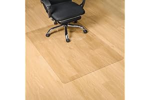 100pointONE Crystal Clear Office Chair Mat for Hardwood Floor, 1/8" Thick 48" x 36" Floor Mat for Office Chair, Heavy Duty Desk Chair Mat for Hard Wood