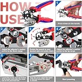 Preciva Belt Hole Puncher 10 Sizes with 6 Extra Punches Ruler Stainless Steel view 6