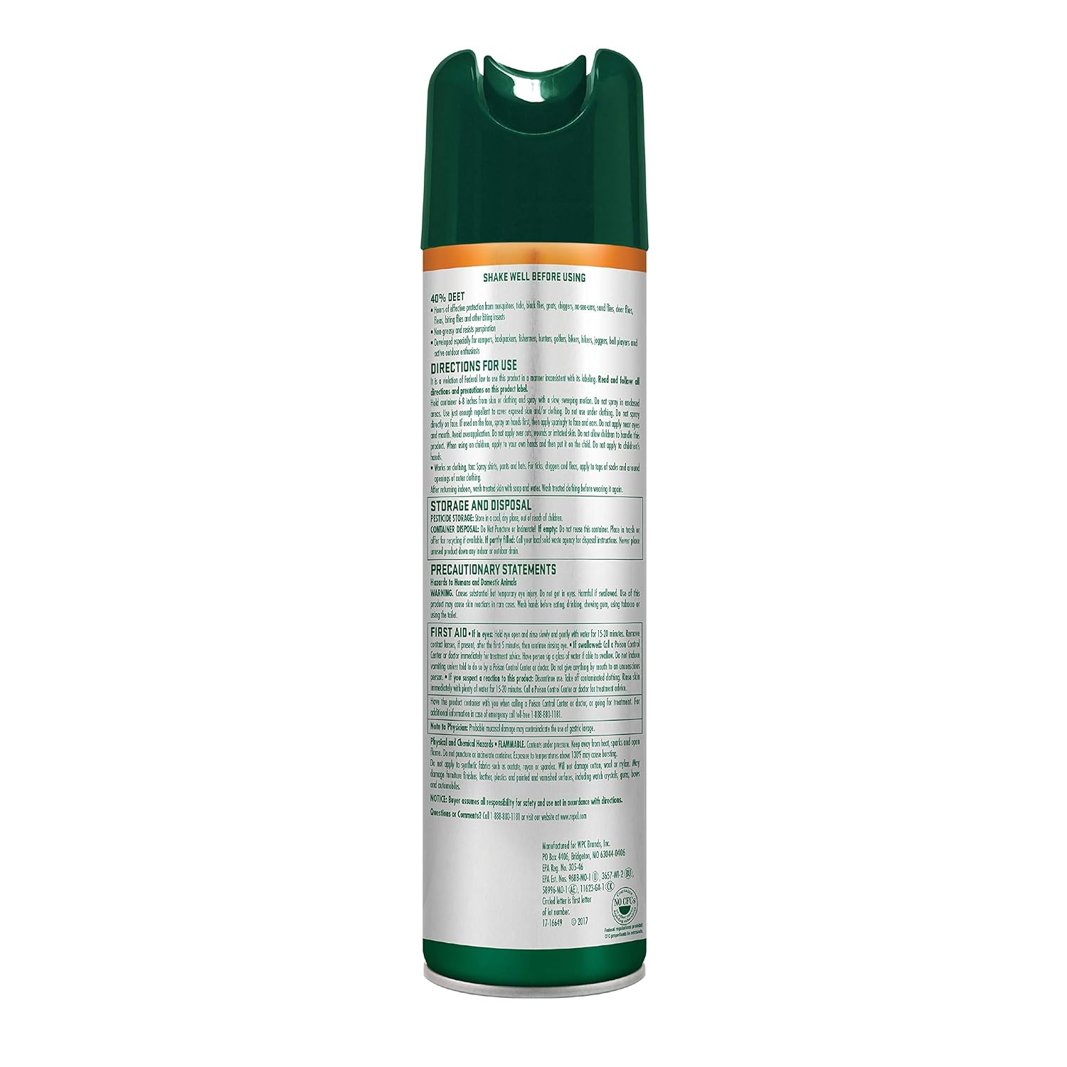 Repel 33801 6-1/2-Ounce Sportsmen Max Formula Aerosol 40-Percent DEET Spray, Case Pack of 1 Insect, 6.5 oz: Industrial & Scientific