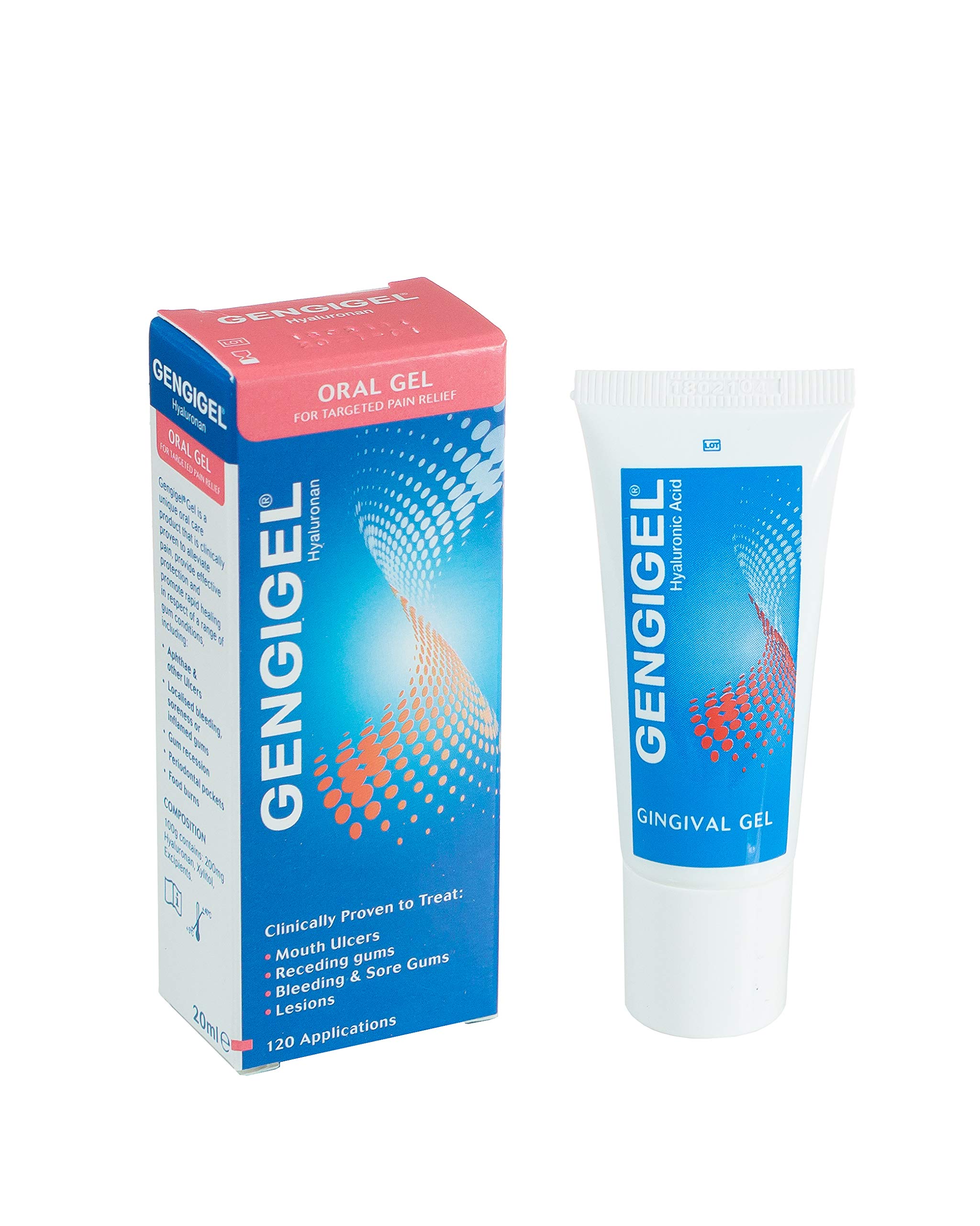 Gengigel Gingival Gel 20ml (Pack of 3) – Hyaluronic Acid Mouth Ulcer Treatment for Adults, Gum Repair & Gum Disease Support, Gel for Mouth Ulcers, Bleeding & Inflamed Gums