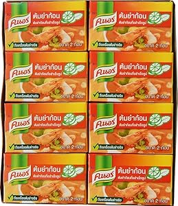 Knorr Tom Yum Seasoning Bouillon Cubes Sour Spicy Thai Food 0.85 oz.(24g.) Pack of 24