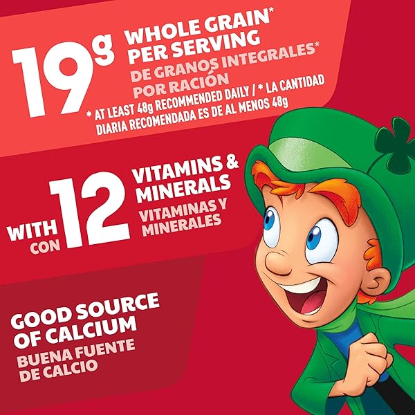 LUCKY CHARMS GLUTEN FREE CEREAL WITH MARSHMALLOWS, KIDS BREAKFAST CEREAL, MADE WITH WHOLE GRAIN, LARGE SIZE, 14.9 OZ