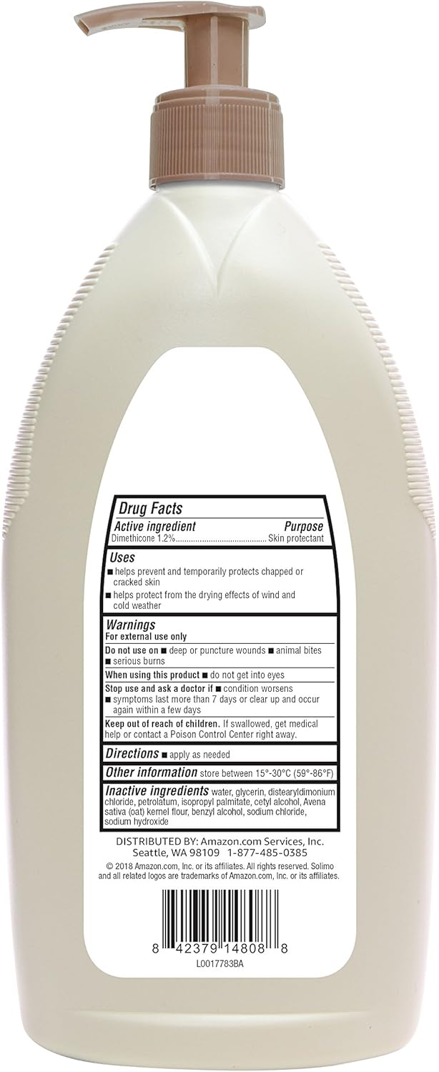  Brand - Solimo Daily Baby Lotion with Colloidal Oatmeal, Pediatrician Tested, 18 Fluid Ounce: Health & Personal Care