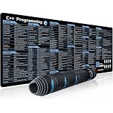 excovip Shortcuts Mouse Pad for C++ -35x11.8x0.07 inches Extended Large Cheat Sheet Mousepad PC Office Spreadsheet Keyboard Mouse Mat Non-Slip Stitched Edge 0487