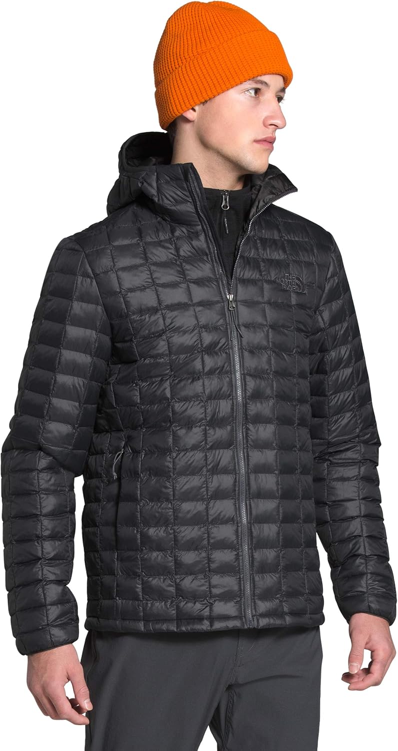 The North Face Thermoball Eco Hoodie Jacket Men Fiery Red Tnf Black Winter Jacket