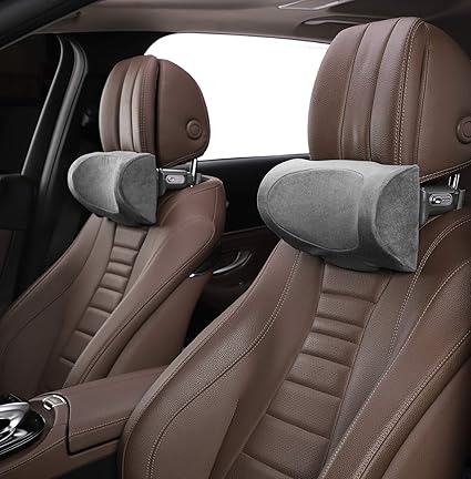 Amazon Buluby 車用首枕 プレミアムインテリアアクセサリー ヘッドレストサポート 運転席と助手席用 自動車ガジェット グレー ネックピロー オンライン通販