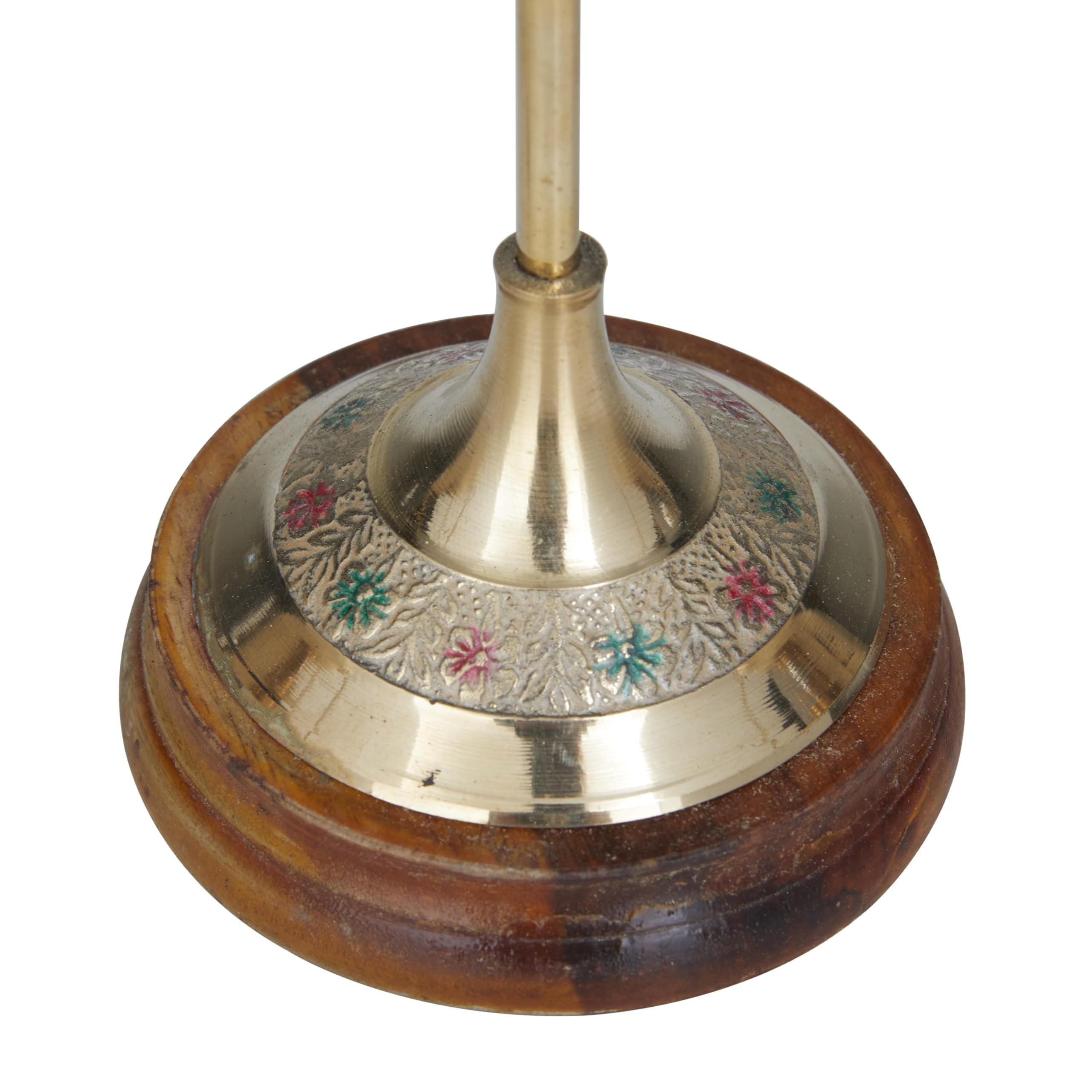 Deco 79 Metal Small Vintage Style Decorative Scales with Red and Green Floral Accents, 12