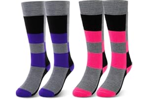 LULLABY KIDS Kids Ski Socks Full Terry Lightweight Warm Merino Wool Skiing Socks