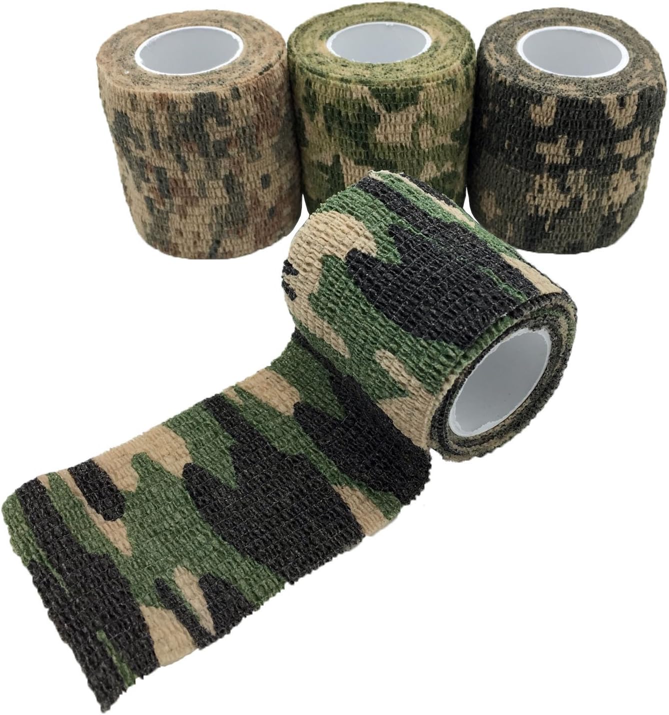 Okallo Products Camouflage Cohesive Tape - Roll of Sticky Stretch Camo Tape