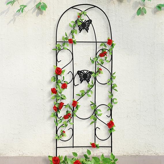 Amazon.com : Amagabeli 60" x 18" Rustproof Black Iron Butterfly Garden