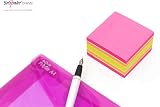 Snopake Rainbow NeonMix Sticky Notes Cube 450 Sheets 76 x 76 mm Pink view 3